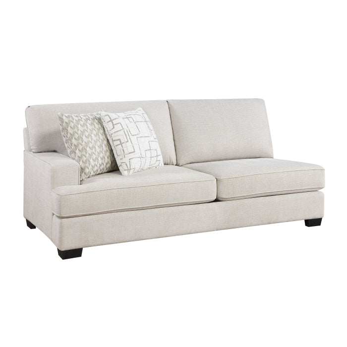 Homelegance - Livia 4-Piece Sectional with Ottoman in Beige - 8435BE*42L2R - GreatFurnitureDeal