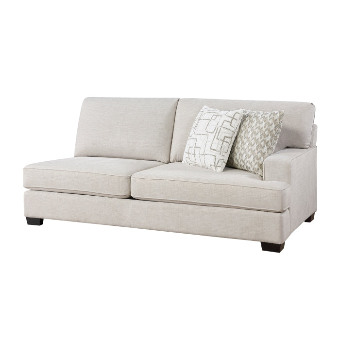 Homelegance - Livia 4-Piece Sectional with Ottoman in Beige - 8435BE*42L2R - GreatFurnitureDeal