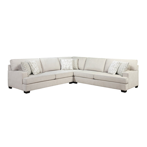 Homelegance - Livia 3-Piece Sectional in Beige - 8435BE*32L2R - GreatFurnitureDeal