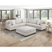 Homelegance - Livia 4-Piece Sectional with Ottoman in Beige - 8435BE*42L2R - GreatFurnitureDeal