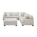 Homelegance - Livia 4-Piece Sectional with Ottoman in Beige - 8435BE*42L2R - GreatFurnitureDeal