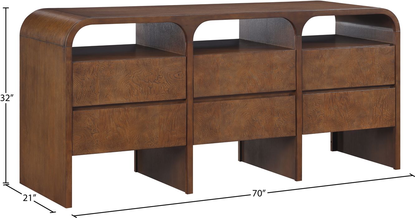 Meridian Furniture - Giada Brown Solid Wood And Veneer Dresser - 843Brown-D - GreatFurnitureDeal