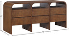 Meridian Furniture - Giada Brown Solid Wood And Veneer Dresser - 843Brown-D - GreatFurnitureDeal