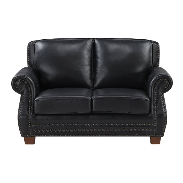 Homelegance - Remington Loveseat in Black - 8448BLK-2 - GreatFurnitureDeal