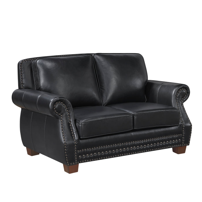 Homelegance - Remington Loveseat in Black - 8448BLK-2 - GreatFurnitureDeal