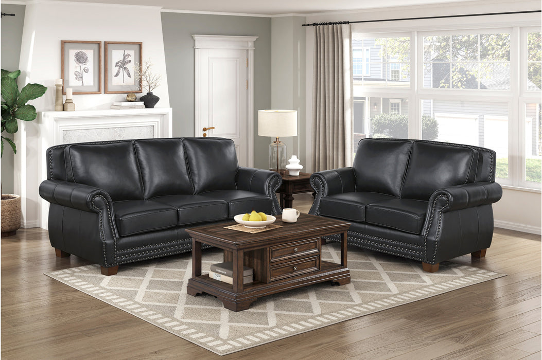 Homelegance - Remington 3 Piece Living Room Set in Black - 8448BLK*3