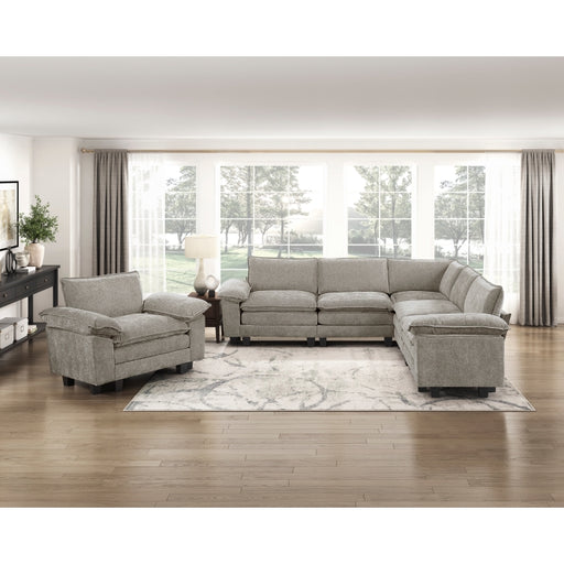 Homelegance - Dublin 5 Piece Modular Sectional in Dark Pewter - 8450PWT*54ACCR - GreatFurnitureDeal