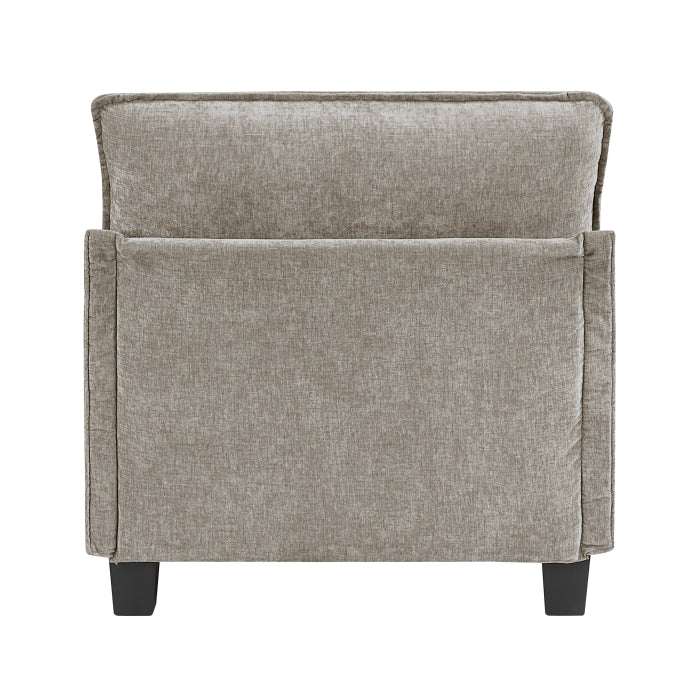 Homelegance - Dublin 5 Piece Modular Sectional with Ottoman in Dark Pewter - 8450PWT*53AC2OT - GreatFurnitureDeal