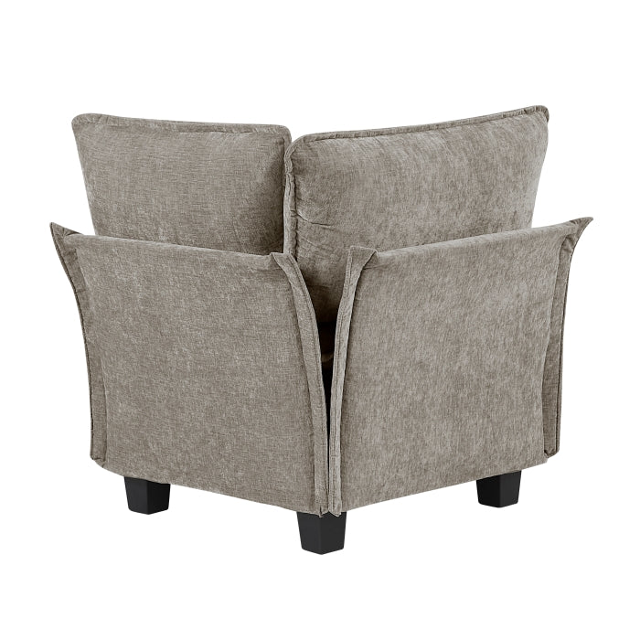 Homelegance - Dublin 5 Piece Modular Sectional in Dark Pewter - 8450PWT*54ACCR - GreatFurnitureDeal