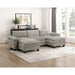 Homelegance - Dublin 5 Piece Modular Sectional with Ottoman in Dark Pewter - 8450PWT*53AC2OT - GreatFurnitureDeal