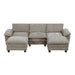 Homelegance - Dublin 5 Piece Modular Sectional with Ottoman in Dark Pewter - 8450PWT*53AC2OT - GreatFurnitureDeal