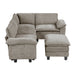 Homelegance - Warwick 2 Piece Modular Sectional with Ottoman in Dark Pewter - 8450PWT*53ACCR - GreatFurnitureDeal