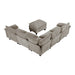 Homelegance - Dublin 6 Piece Modular Sectional with Ottoman in Dark Pewter - 8450PWT*64ACCROT - GreatFurnitureDeal