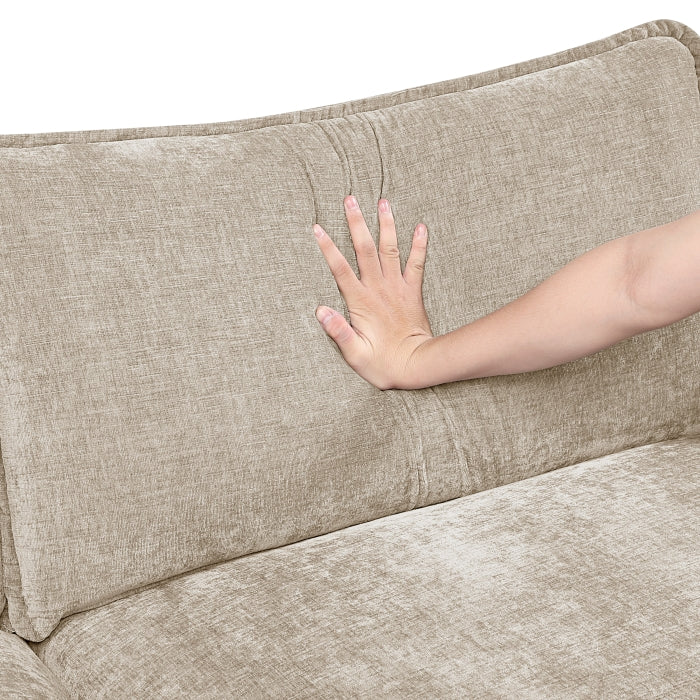 Homelegance - Dublin 5 Piece Modular Sectional in Taupe - 8450TPE*54ACCR - GreatFurnitureDeal