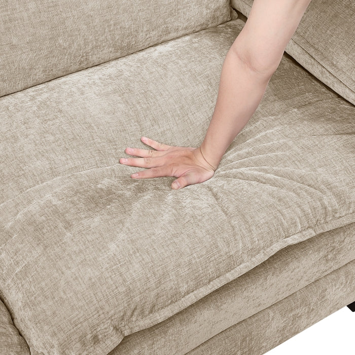 Homelegance - Dublin 5 Piece Modular Sectional with Ottoman in Taupe - 8450TPE*53AC2OT - GreatFurnitureDeal