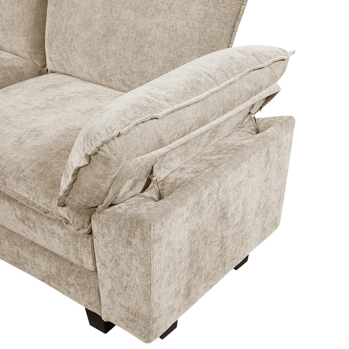 Homelegance - Dublin 5 Piece Modular Sectional in Taupe - 8450TPE*54ACCR - GreatFurnitureDeal