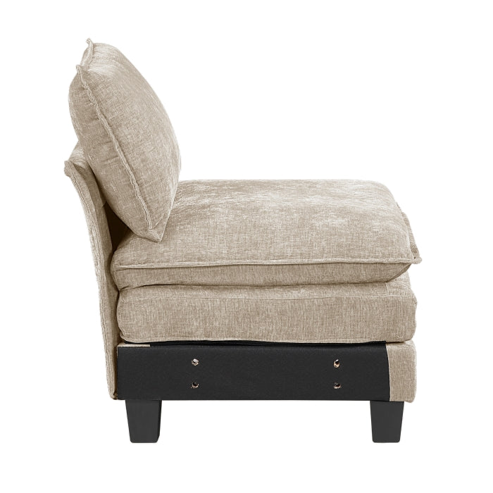 Homelegance - Dublin 5 Piece Modular Sectional with Ottoman in Taupe - 8450TPE*53ACCR - GreatFurnitureDeal