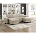 Homelegance - Dublin 5 Piece Modular Sectional with Ottoman in Taupe - 8450TPE*53AC2OT - GreatFurnitureDeal