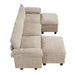 Homelegance - Dublin 5 Piece Modular Sectional with Ottoman in Taupe - 8450TPE*53AC2OT - GreatFurnitureDeal