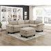 Homelegance - Dublin 5 Piece Modular Sectional with Ottoman in Taupe - 8450TPE*53ACCR - GreatFurnitureDeal