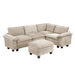 Homelegance - Dublin 5 Piece Modular Sectional with Ottoman in Taupe - 8450TPE*53ACCR - GreatFurnitureDeal