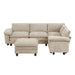 Homelegance - Dublin 5 Piece Modular Sectional with Ottoman in Taupe - 8450TPE*53ACCR - GreatFurnitureDeal