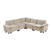 Homelegance - Dublin 5 Piece Modular Sectional in Taupe - 8450TPE*54ACCR - GreatFurnitureDeal