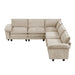 Homelegance - Dublin 5 Piece Modular Sectional in Taupe - 8450TPE*54ACCR - GreatFurnitureDeal