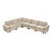 Homelegance - Dublin 6 Piece Modular Sectional in Taupe - 8450TPE*65ACCR - GreatFurnitureDeal