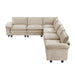 Homelegance - Dublin 6 Piece Modular Sectional in Taupe - 8450TPE*65ACCR - GreatFurnitureDeal