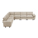 Homelegance - Dublin 6 Piece Modular Sectional in Taupe - 8450TPE*65ACCR - GreatFurnitureDeal