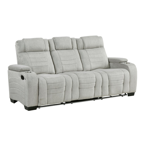 Homelegance - Ronan Double Reclining Sofa in Light Gray - 8455GRY-3 - GreatFurnitureDeal
