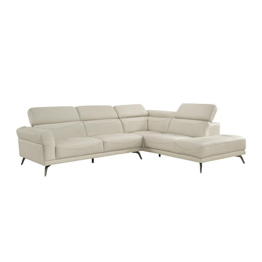 Homelegance - Giselle 2 Piece Sectional with Right Side Chaise in Beige - 8456BEG*22LRC - GreatFurnitureDeal