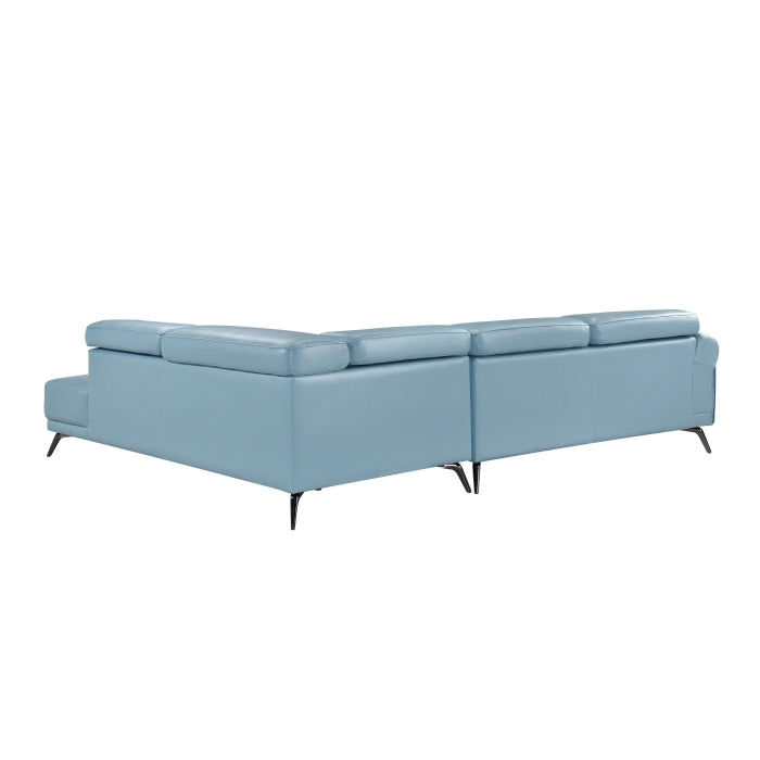 Homelegance - Giselle 2 Piece Sectional with Right Side Chaise in Blue - 8456BUE*22LRC - GreatFurnitureDeal