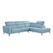 Homelegance - Giselle 2 Piece Sectional with Right Side Chaise in Blue - 8456BUE*22LRC - GreatFurnitureDeal