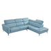 Homelegance - Giselle 2 Piece Sectional with Right Side Chaise in Blue - 8456BUE*22LRC - GreatFurnitureDeal