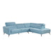 Homelegance - Giselle 2 Piece Sectional with Right Side Chaise in Blue - 8456BUE*22LRC - GreatFurnitureDeal