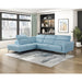 Homelegance - Giselle 2 Piece Sectional with Left Side Chaise in Blue - 8456BUE*2LC2R - GreatFurnitureDeal