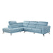Homelegance - Giselle 2 Piece Sectional with Left Side Chaise in Blue - 8456BUE*2LC2R - GreatFurnitureDeal