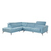 Homelegance - Giselle 2 Piece Sectional with Left Side Chaise in Blue - 8456BUE*2LC2R - GreatFurnitureDeal