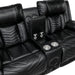 Homelegance - Huron 2 Piece Sofa Set in Black - 8457BLK*2PW - GreatFurnitureDeal
