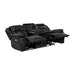 Homelegance - Huron 2 Piece Sofa Set in Black - 8457BLK*2PW - GreatFurnitureDeal
