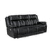 Homelegance - Huron 2 Piece Sofa Set in Black - 8457BLK*2PW - GreatFurnitureDeal