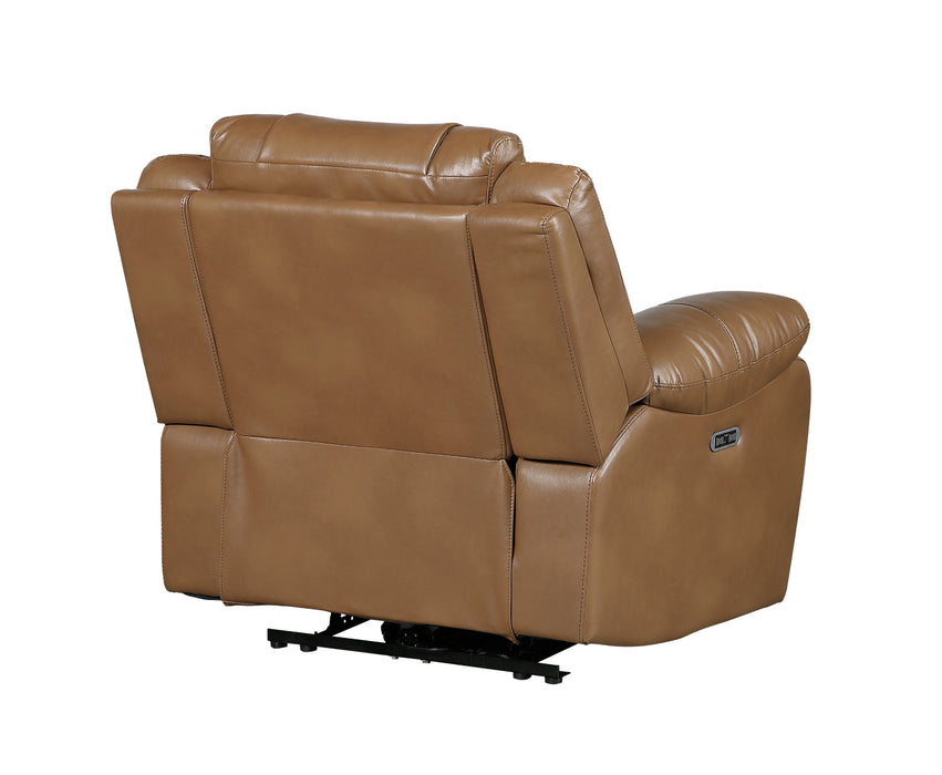 Homelegance - Huron 3 Piece Power Reclining Living Room Set with LED & Charging Ports in Brown - 8457BRW*3PW - GreatFurnitureDeal
