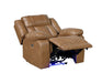Homelegance - Huron 3 Piece Power Reclining Living Room Set with LED & Charging Ports in Brown - 8457BRW*3PW - GreatFurnitureDeal