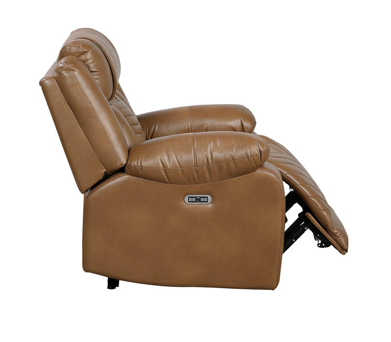 Homelegance - Huron 3 Piece Power Reclining Living Room Set with LED & Charging Ports in Brown - 8457BRW*3PW - GreatFurnitureDeal