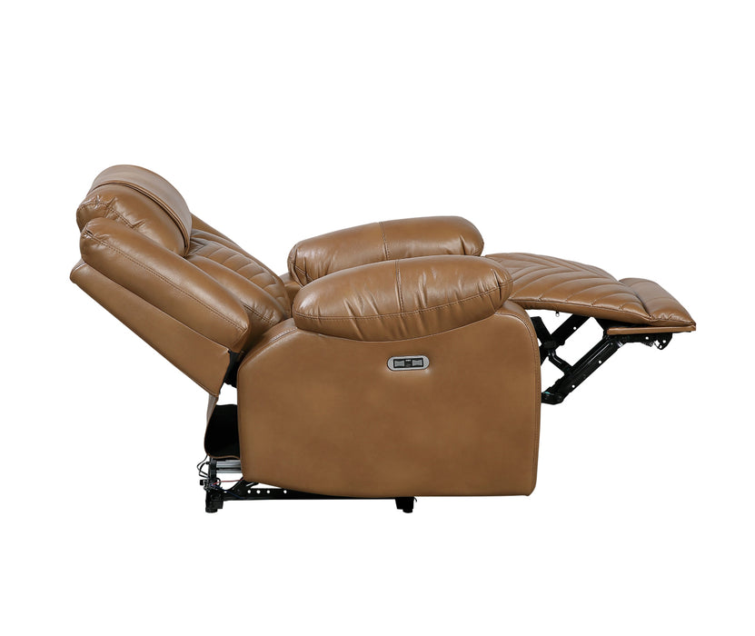Homelegance - Huron 3 Piece Power Reclining Living Room Set with LED & Charging Ports in Brown - 8457BRW*3PW - GreatFurnitureDeal