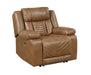 Homelegance - Huron 3 Piece Power Reclining Living Room Set with LED & Charging Ports in Brown - 8457BRW*3PW - GreatFurnitureDeal