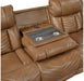 Homelegance - Huron 2 Piece Power Reclining Sofa Set with LED & Charging Ports in Brown - 8457BRW*2PW - GreatFurnitureDeal