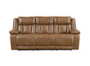 Homelegance - Huron 2 Piece Power Reclining Sofa Set with LED & Charging Ports in Brown - 8457BRW*2PW - GreatFurnitureDeal